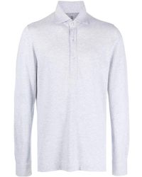 Brunello Cucinelli - Long-Sleeved Polo Shirt - Lyst
