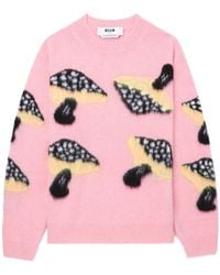 MSGM - Mushroom-Print Sweater - Lyst