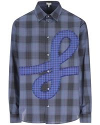 Loewe - Checked Long-Sleeved Shirt - Lyst