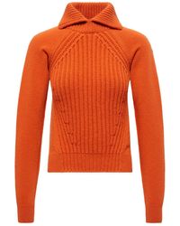 Moncler - Logo Patch High Collar Jumper - Lyst