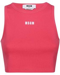 MSGM - Sleeveless Tops - Lyst