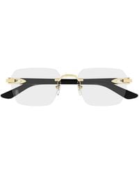 Cartier - Geometric Frame Glasses - Lyst