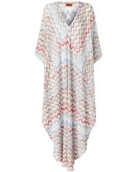 Missoni - Zigzag-Woven V-Neck Maxi Dress - Lyst
