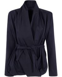 Maria Calderara - Twill Draped Shirt - Lyst