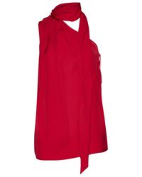 Stella McCartney - One-Shoulder Neck-Strap Blouse - Lyst