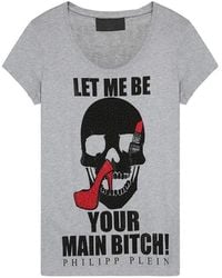 Philipp Plein - Logo Detail T-Shirt - Lyst