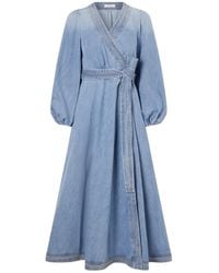 Zimmermann - Indra Denim Midi Dress - Lyst
