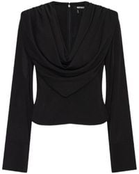 ROTATE BIRGER CHRISTENSEN - Draped Blouse - Lyst