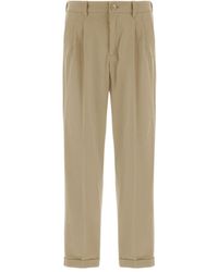 Herno - Pleated Cuffed Straight-Leg Trousers - Lyst
