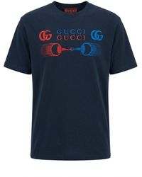 Gucci - Printed Cotton Jersey T-Shirt - Lyst