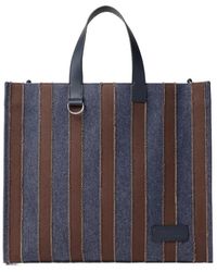 Fendi - Pequin Logo-Patch Shoulder Bag - Lyst