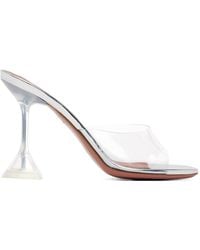 AMINA MUADDI - Lupita Glass Open-Toed Heels Sandals - Lyst