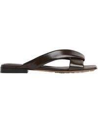 Bottega Veneta - Riva Flat Sandals - Lyst