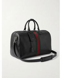 Gucci - Web Trademark Medium Duffle Bag, Leather - Lyst