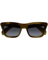 Gucci - Eyewear Rectangular Frame Sunglasses - Lyst