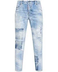 DSquared² - Light Super Ripped Wash Cool Girl Jeans - Lyst