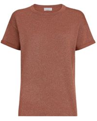 Brunello Cucinelli - Cashmere-Blend Sparkling T-Shirt - Lyst