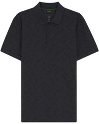 BOSS - Geometric-Print Polo Shirt - Lyst