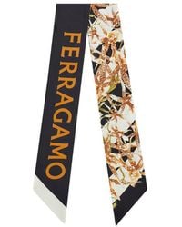 Ferragamo - Gaia Print Silk Bandeau - Lyst