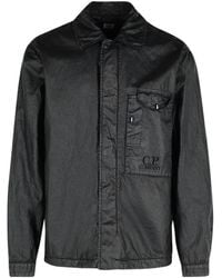 C.P. Company - Logo Embroidered Shirt Jacket - Lyst