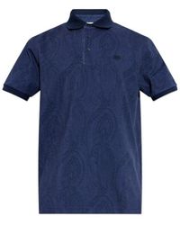 Etro - Paisley Printed Short-Sleeved Polo Shirt - Lyst