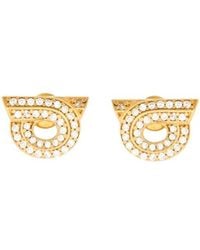 Ferragamo - Ferragamo Gancini Embellished Earrings - Lyst