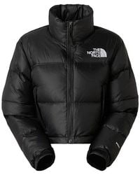 The North Face - Nuptse Cropped Padded Jacket - Lyst