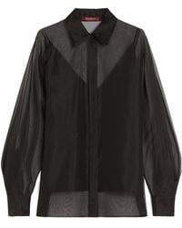 Max Mara - Studio Button-Up Long-Sleeved Top - Lyst