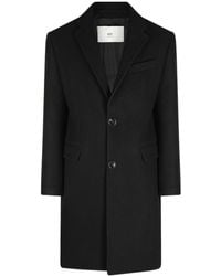 Ami Paris - Single Breasted Straight Hem Coat - Lyst