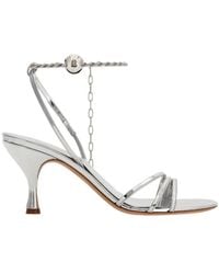 Ferragamo - Ferragamo Ankle Chain Sandals - Lyst