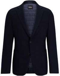 BOSS - Classic Single-Breasted Quilted Blazer - Lyst