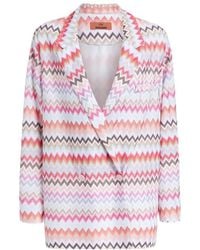 Missoni - Zigzag Double-Breasted Tailored Blazer - Lyst
