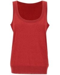 Kaos - Sleeveless Ribbed Knitted Top - Lyst