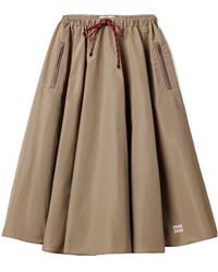 Miu Miu - Technical Fabric Skirt - Lyst