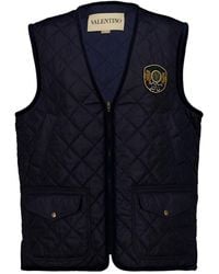 Valentino - Zip-Up V-Neck Quilted Vest - Lyst
