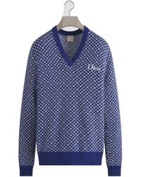 Dior - Homme Jacquard V-Neck Knitted Jumper - Lyst