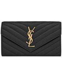 Saint Laurent - Cassandre Matelassé Large Flap Wallet - Lyst
