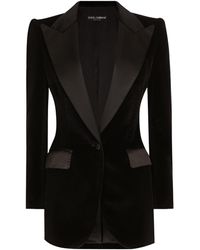 Dolce & Gabbana - Single-Breasted Velvet Turlington Tuxedo Jacket - Lyst