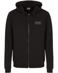 EA7 - Long-Sleeved Zipper Sweater - Lyst