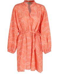 Woolrich - Rope-Print Belted Mini Dress - Lyst