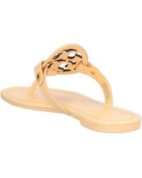 Tory Burch - Minimalist Glossy Leather Slide Sandals - Lyst