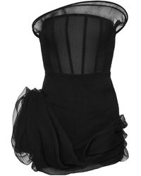 Magda Butrym - Sheer-Tulle Corset Mini Dress - Lyst