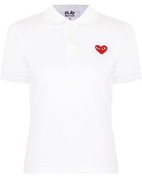 COMME DES GARÇONS PLAY - Heart Logo-Patch Polo Shirt - Lyst