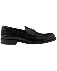 Prada - Triangle-Logo Slip-On Loafers - Lyst