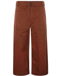 Lemaire - Cropped Belted Pants - Lyst