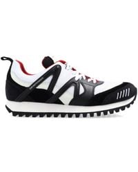 Emporio Armani - Panelled Logo-Print Sneakers - Lyst