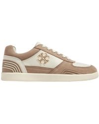 Tory Burch - Clover Court Panelled Round Toe Sneakers - Lyst