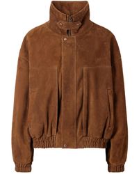 Magda Butrym - Solid Color Suede Biker Jacket - Lyst