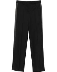 McQueen - Satin-Trim Tailored Trousers - Lyst