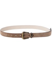 Brunello Cucinelli - Logo Engraved Buckled Belt - Lyst